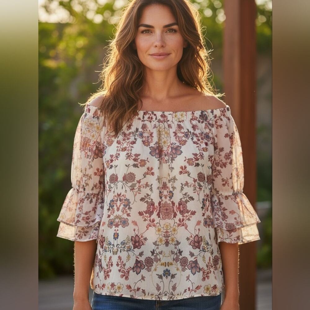Alyx | Off-Shoulder | Floral Blouse | Size 1X